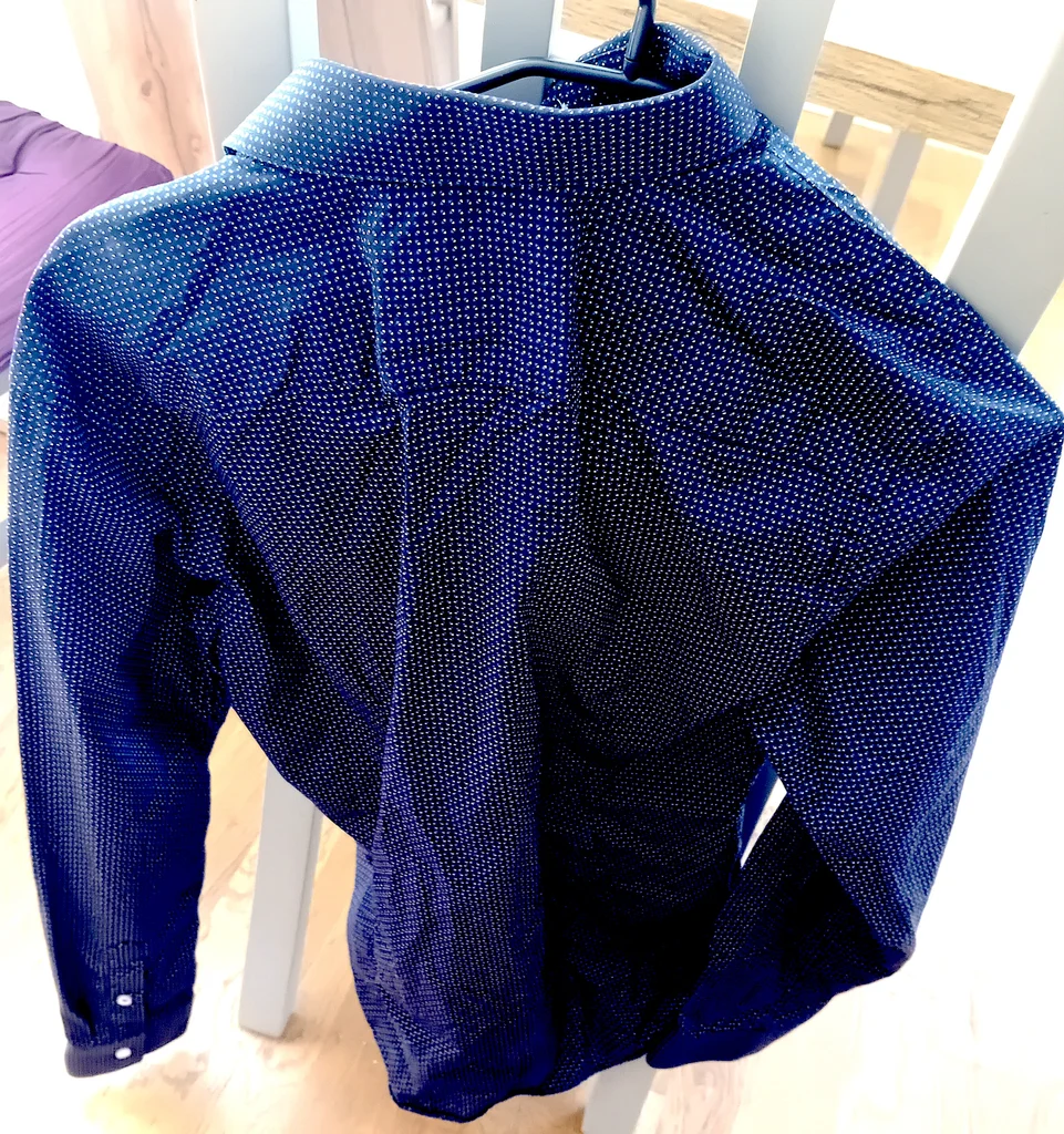 Chemise homme Burton manches longues, taille S, coupe slim fit, bleu marine à mi – photo 2